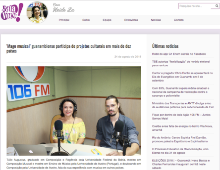 Túlio Augusto_Fala Voce_Neide Lu_Radio